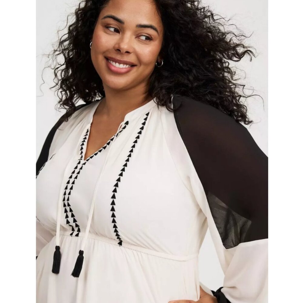 NWT Torrid 2 Mini Chiffon Double Tiered Dress 2X 18 20 - Picture 3 of 10